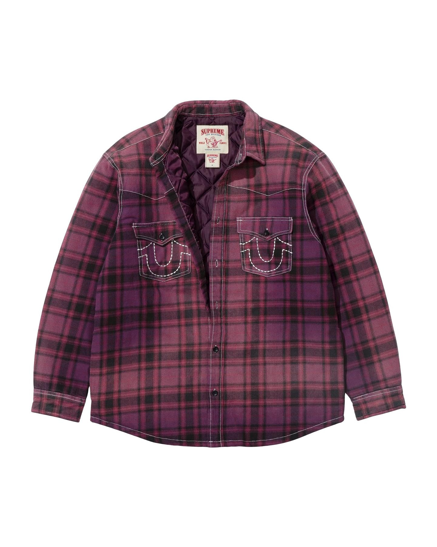 Supreme®/True Religion® Quilted Lined Plaid Flannel Shirt view 16